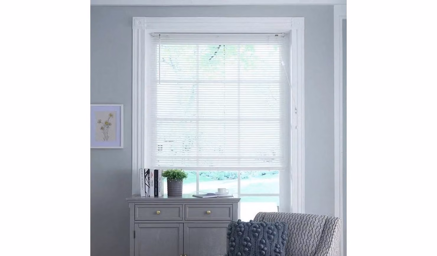 Little Black Book White Basswood Venetian Blind, W: 70 cm, H: 160 cm