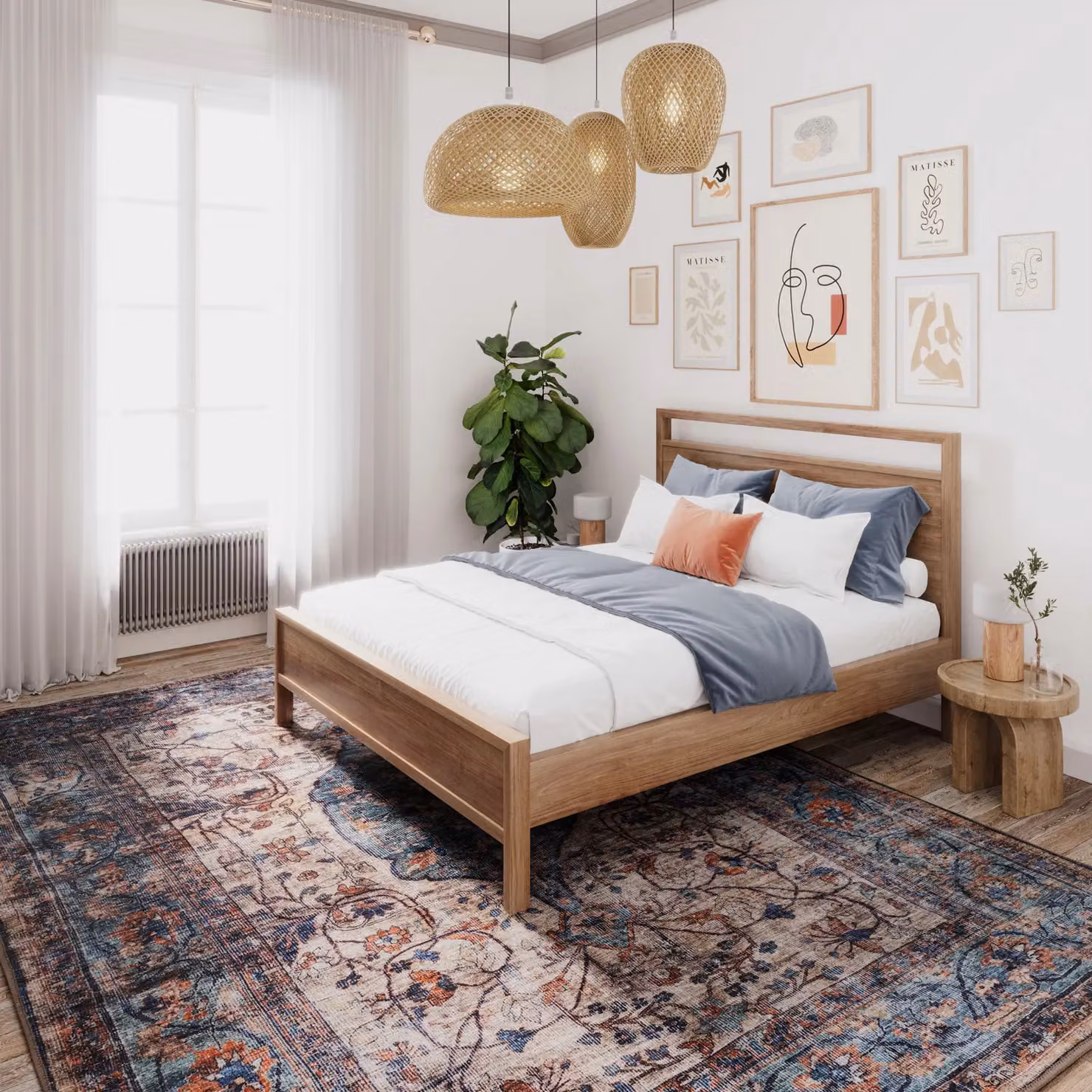 Kukoon Duck Egg Blue Distressed Vintage Living Room Area Rug, Washable and Liquid Repellent, W: 160 cm, D: 230 cm – 2