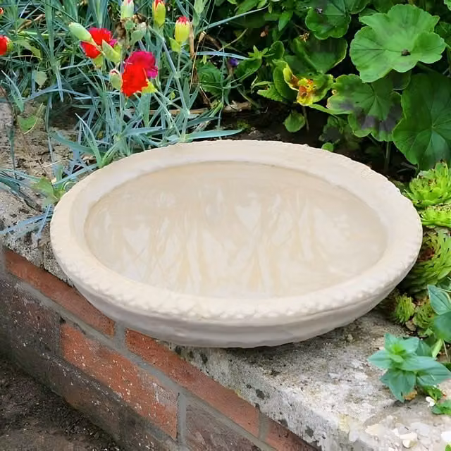Primrose Classic Round Stone Tabletop in Yellow and Beige