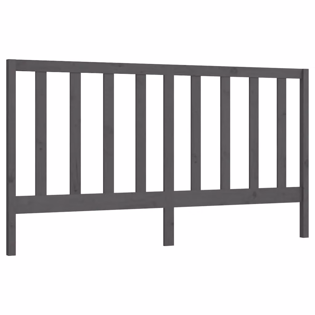 Berkfield Home Grey Rustic Solid Pine Wood Bed Headboard W: 206 cm, D: 4 cm, H: 100 cm – 2