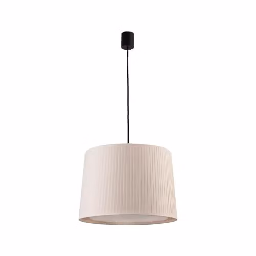 Faro Lighting Samba Cylindrical Suspended Pendant Light in Black, White or Beige with E27 Socket, W: 50 cm, H: 35 cm
