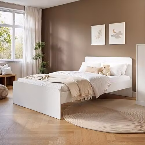 Flair Furnishings Wizard Small Double Bed Frame with Drawers in White – 1