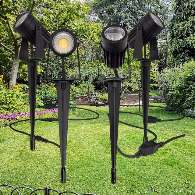 Lighting Legends 4 in 1 LED 12V Warm White Garden Landscape Up Spotlights