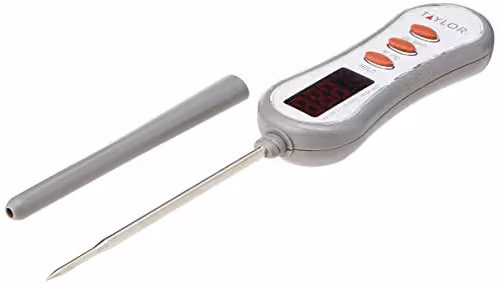 Taylor Pro Digital Food Thermometer with LED Display in White and Grey, W/D/H: 21 x 3.5 x 2.5 cm – 2