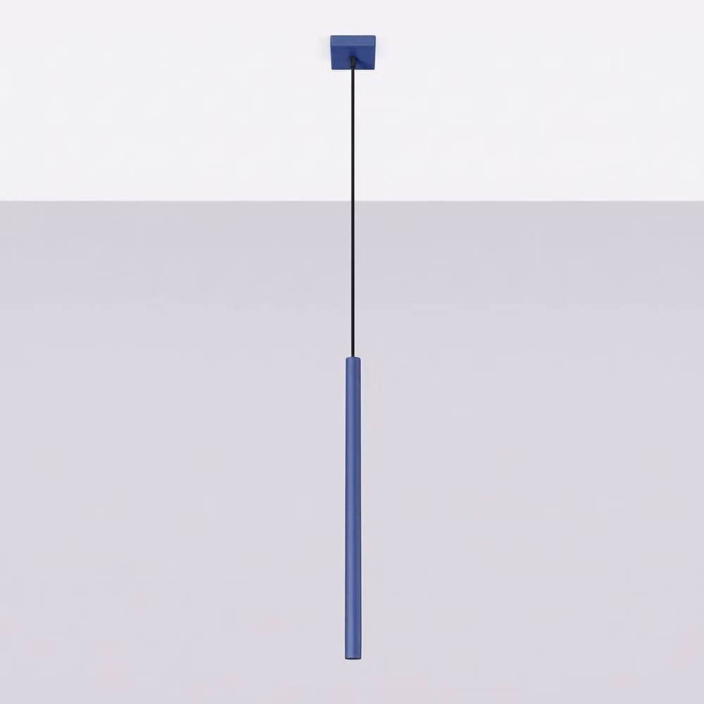Sollux Lighting modern rectangular pendant lamp in blue, W/D/H: 120 x 8 x 8 cm – 2