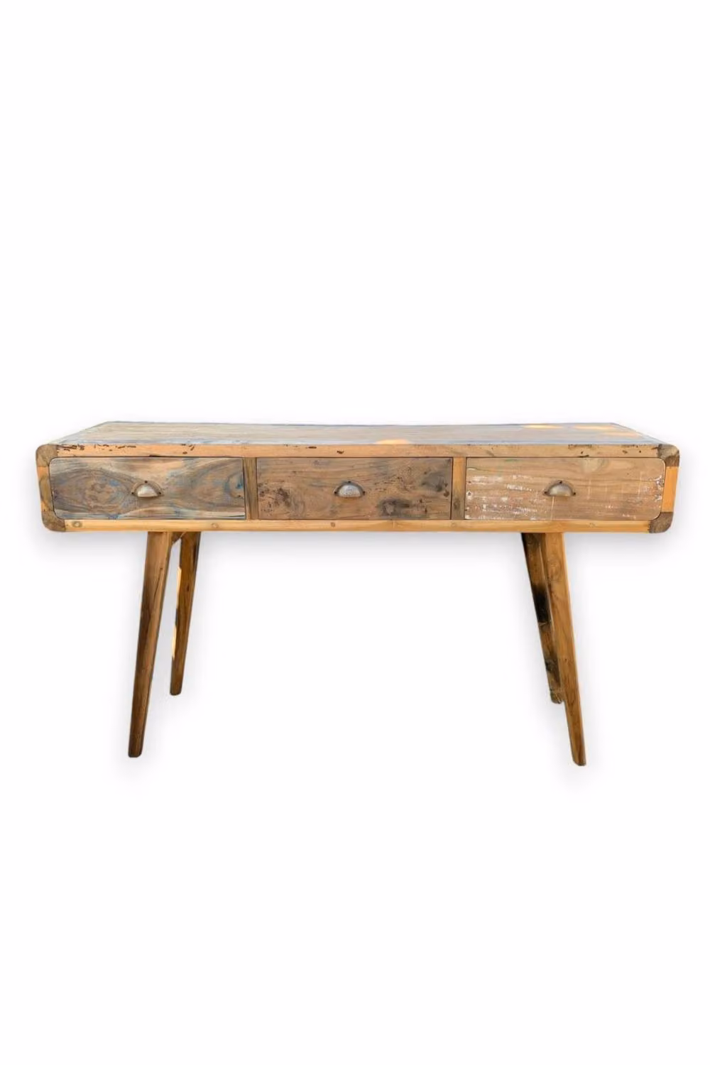 KDMD Handmade Rustic Teak Console Table in Brown, W/D/H: 150 x 80 x 45 cm – 3