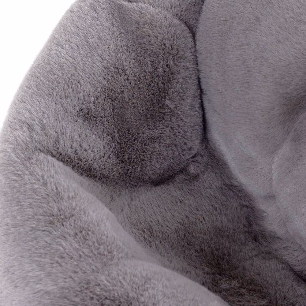icon Kids Kingston Faux Fur Classic Bean Bag for Children in Light Grey – 3