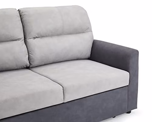 Home Detail David 2 Seater Grey Fabric Click-Clack Sofa Bed with Storage – 3