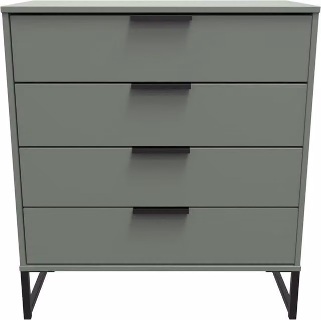 Ready Assembled 2 U Fuji 4 Drawer Chest in Pale Green – 1
