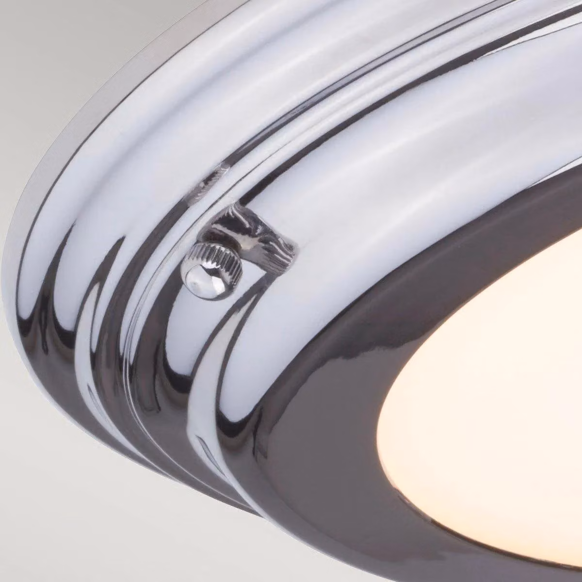 Netlighting Welland LED 3 Light Semi-Flush Ceiling Light in Grey and Polished Chrome – 2