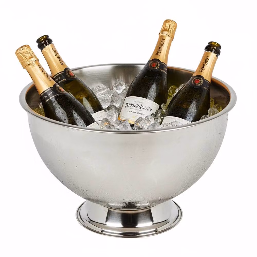 Nordara Silver Metal Champagne Ice Bucket Beverage Tub – 2