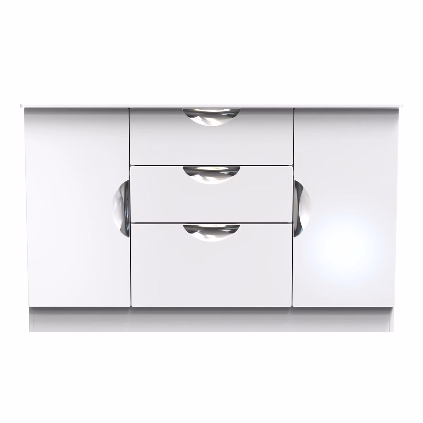 2 U Holborn Ready Assembled 2 Door 3 Drawer Sideboard in White – 2