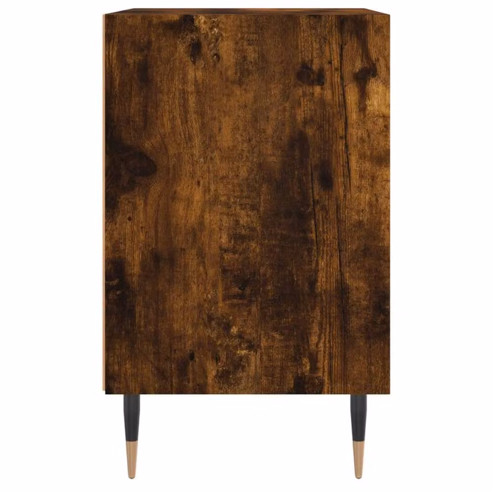 Berkfield Home Elegant Bedside Cabinets, 2 Piece Set in Smoked Oak Brown, W/D/H: 40 x 30 x 50 cm – 5