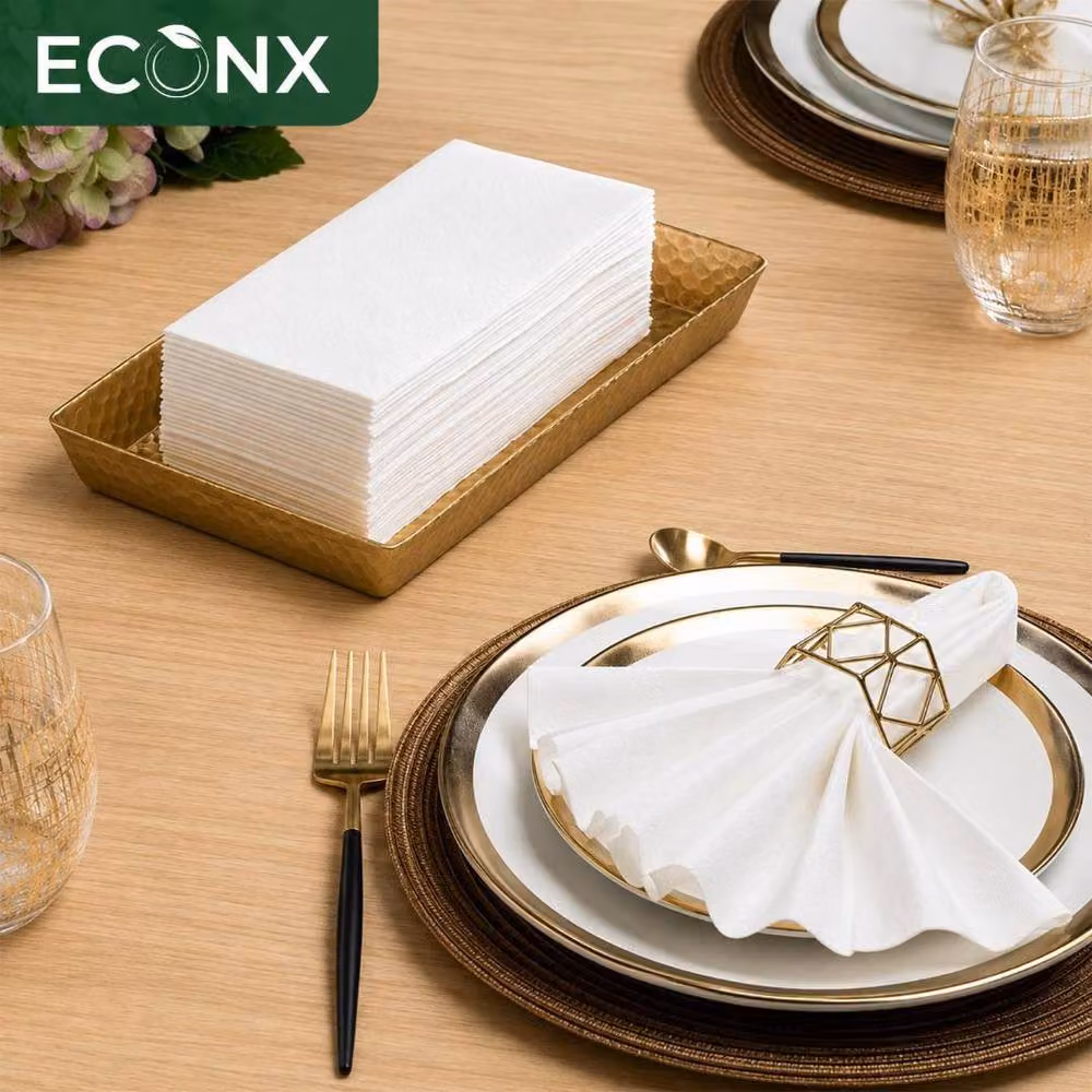 ECONX White 2-Ply Cocktail Paper Napkins, 40 cm, 250 Pieces – 3