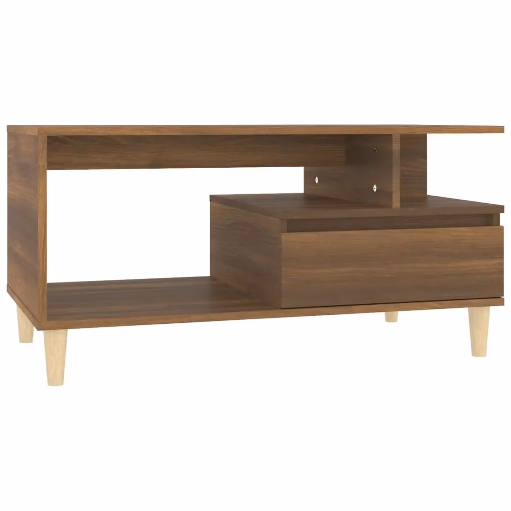 Berkfield Home Brown Oak Coffee Table with Lift Mechanism, W: 90 cm, D: 49 cm, H: 45 cm – 2