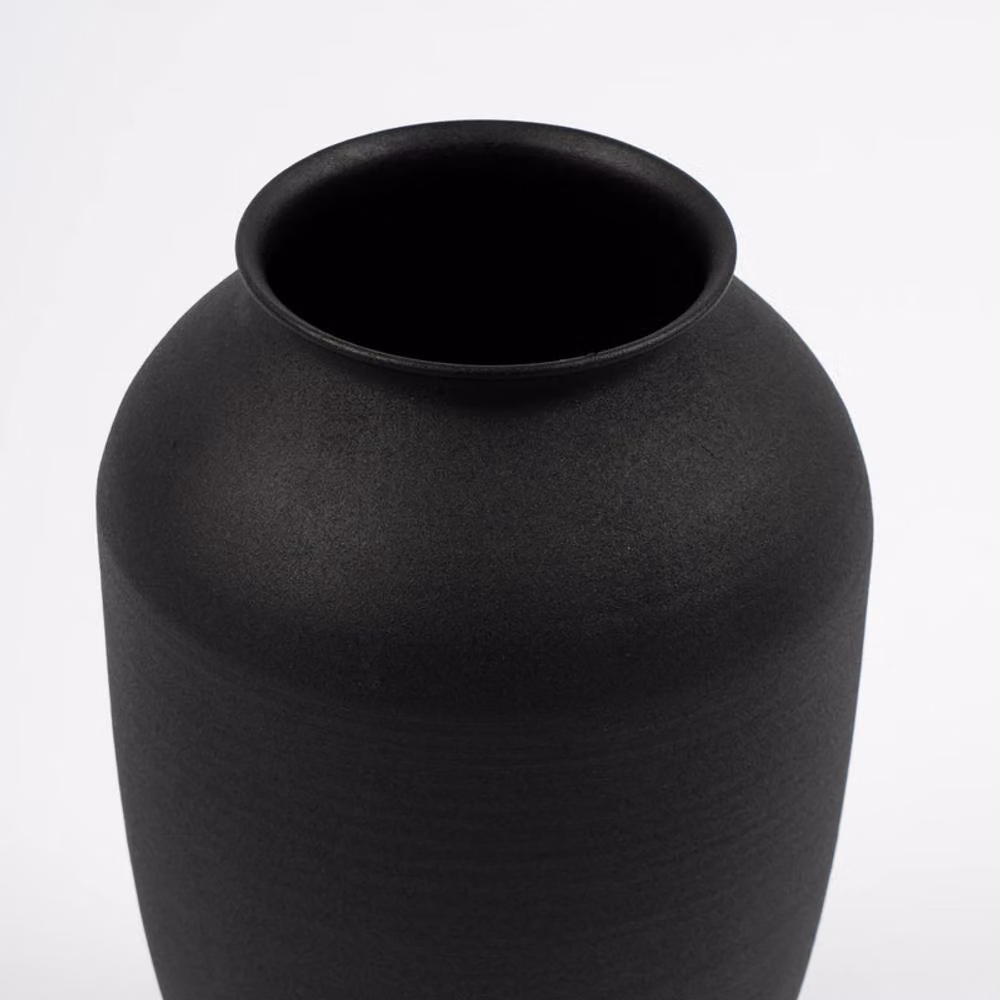 Scottish Everlastings Ltd Modern Black Ceramic Tabletop Vase, Height: 26 cm – 2