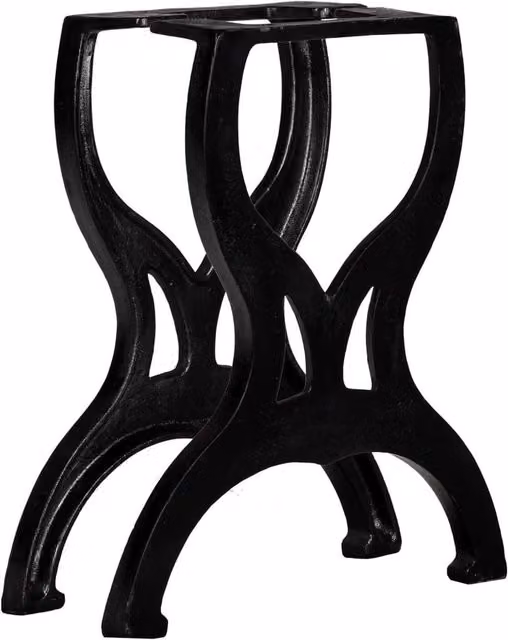 Berkfield Home X-Frame Cast Iron Bench Legs, 2 Pieces, Polished Black