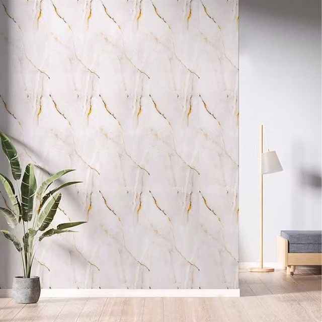 Livingandhome 10-Piece Abstract Modern White PVC Self-Adhesive Waterproof and Oilproof Wall Stickers