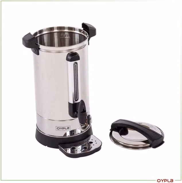 Oypla Electrical Catering Hot Water Boiler in Silver Stainless Steel