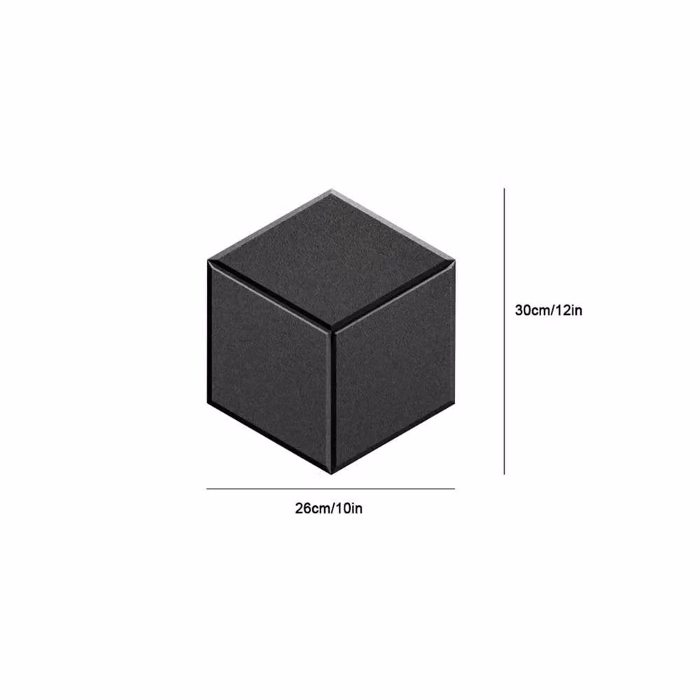 Nordara 12X Black Self-Adhesive Geometric Hexagon Acoustic Felt Tiles – 1