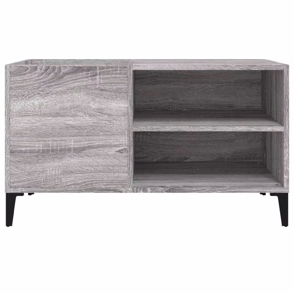 Berkfield Home Record Cabinet in Grey Sonoma, W/D/H: 84.5 x 38 x 48 cm – 3