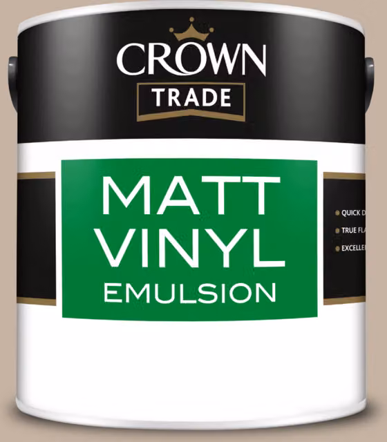 Crown Trade Matt Vinyl Dispersion Paint in Taupe and Grey, 2.5 l – 1