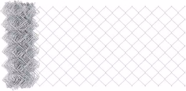 Berkfield Home Silver Galvanised Steel Chain Link Fence, W: 0.4 m, L: 25 m