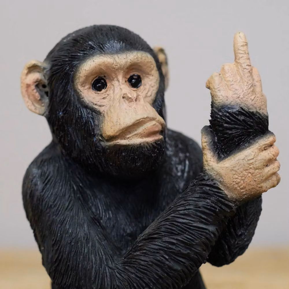 Gifts Direct 2 U Up Yours Monkey Black Resin Novelty Tabletop Ornament – 5