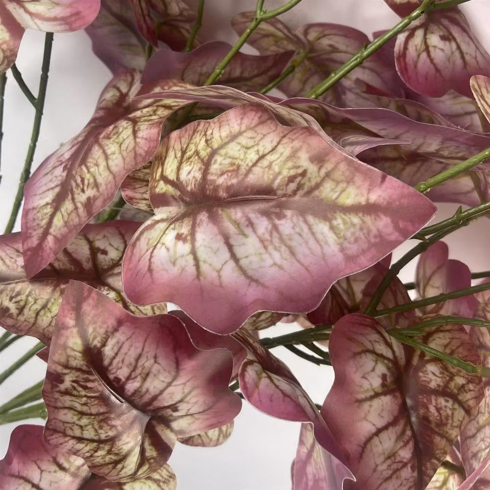 Pack of 6 Purple Artificial Leaf Faux Foliage Stems, 85cm – 5
