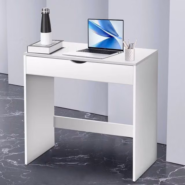 SPETLEK White Wooden Dressing Table and Computer Desk for Bedroom or Home Office – 1