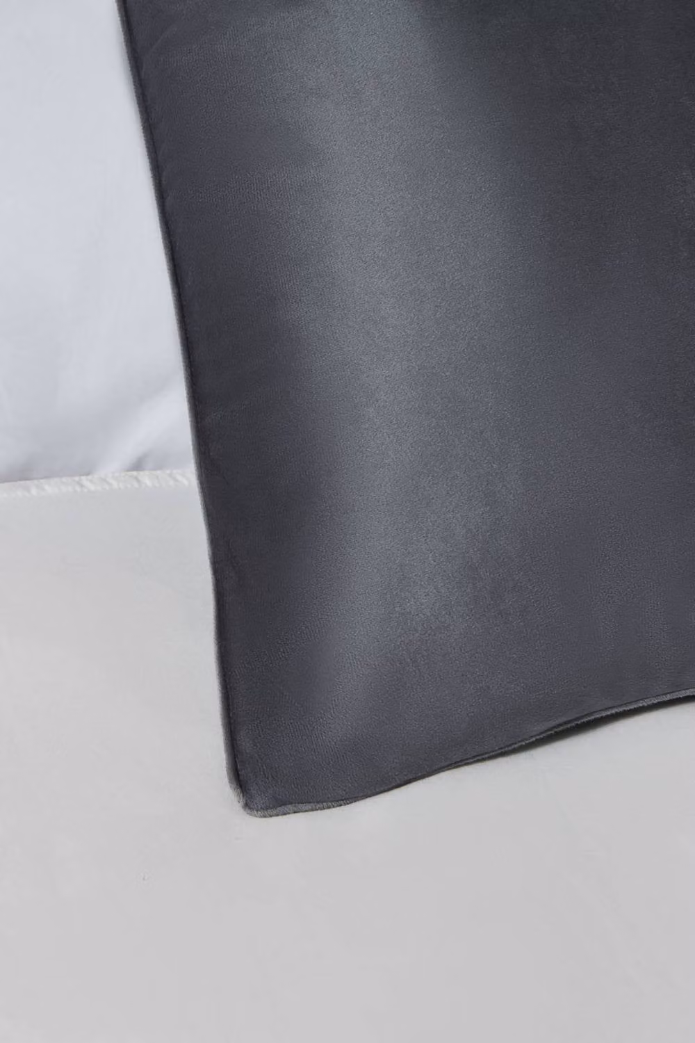 BHS Large Grey Velour Square Cushion W: 59 cm x H: 59 cm – 2