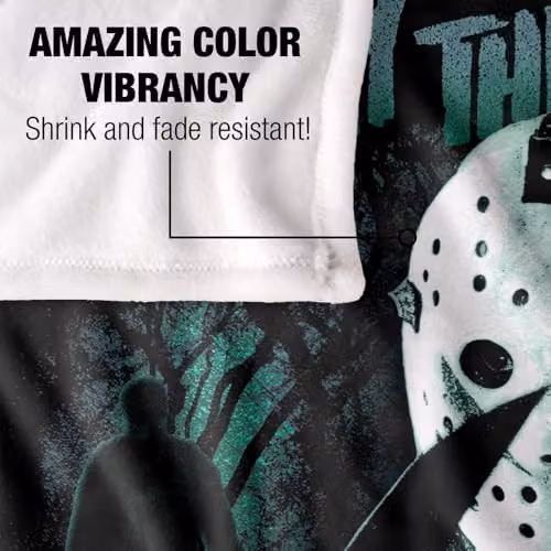 Warner Bros. Friday The 13th Lurk Silky Touch Super Soft Fleece Throw Blanket, Multicolour, W/H: 127 x 152.4 cm – 3