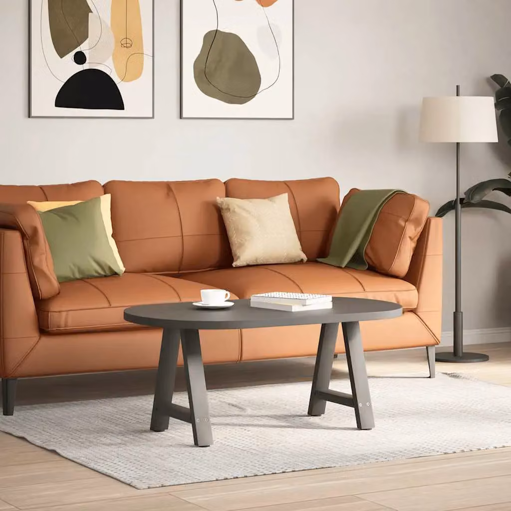 Berkfield Home A-Shaped Steel Coffee Table Legs, 2 Pieces, Anthracite and Black, H: 42-43 cm x W: 38 cm – 2