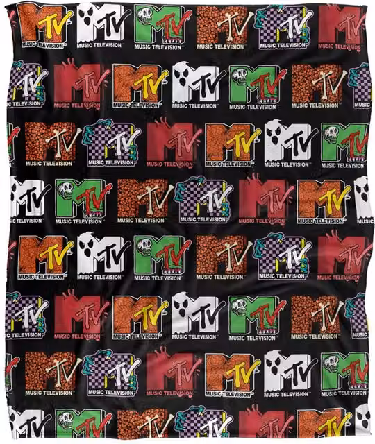 LOGOVISION MTV Halloween Logos Super Soft Fleece Throw Blanket, White, W/D: 152 x 127 cm – 6