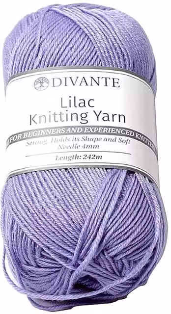 Divante Basic Knitting Yarn in Lilac Purple for Adults