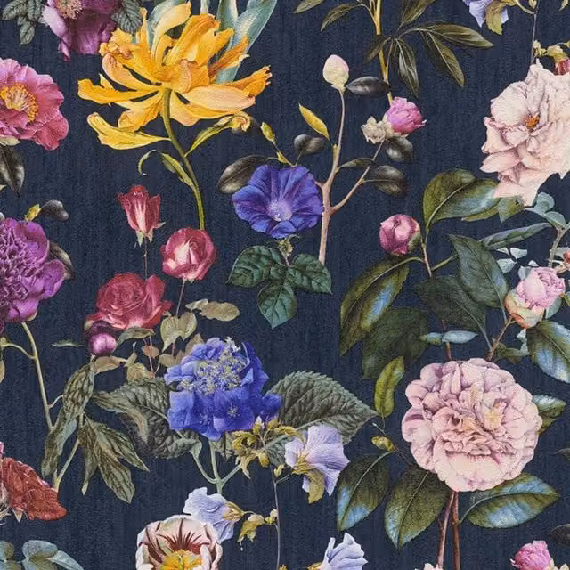 A.S. Création Jette Flowers Botanical Floral Textured Wallpaper in Grey