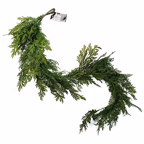 Leaf Green Artificial Hanging Trailing Fern Garland Plant, 140 cm – 1