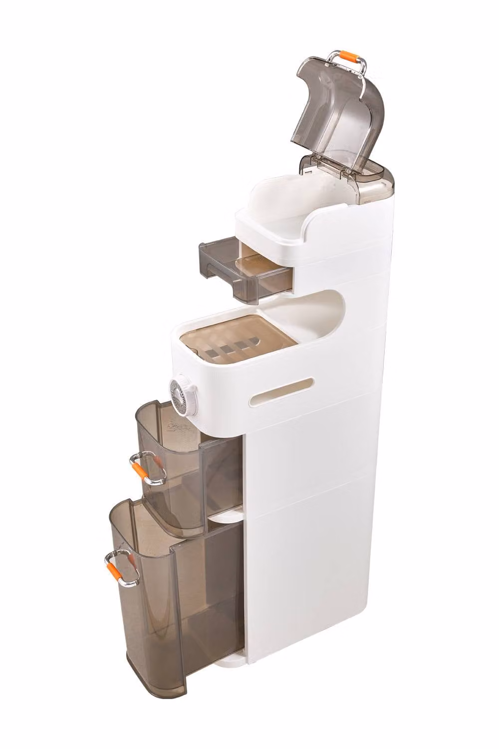 Garden Sanctuary 6-Tier Narrow Storage Organizer with Drawers and Castors in White – 2