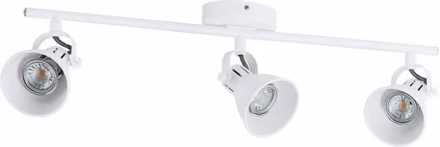 Loops White 3 Spot Flush Ceiling Light with Included GU10 LED Bulbs – 1