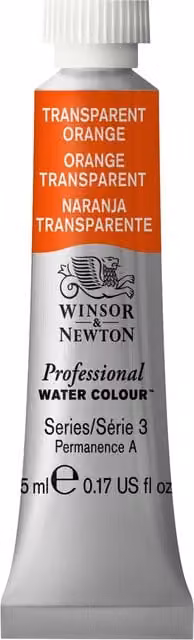 Winsor & Newton Professional Orange Water Colour Paint in a Metal Tin
