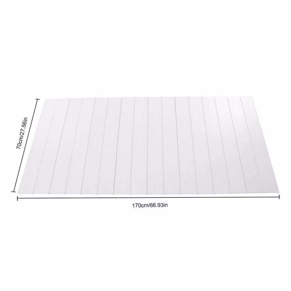 EONLION White Folding Bathtub Cover and Hanging Shelf Board – 2