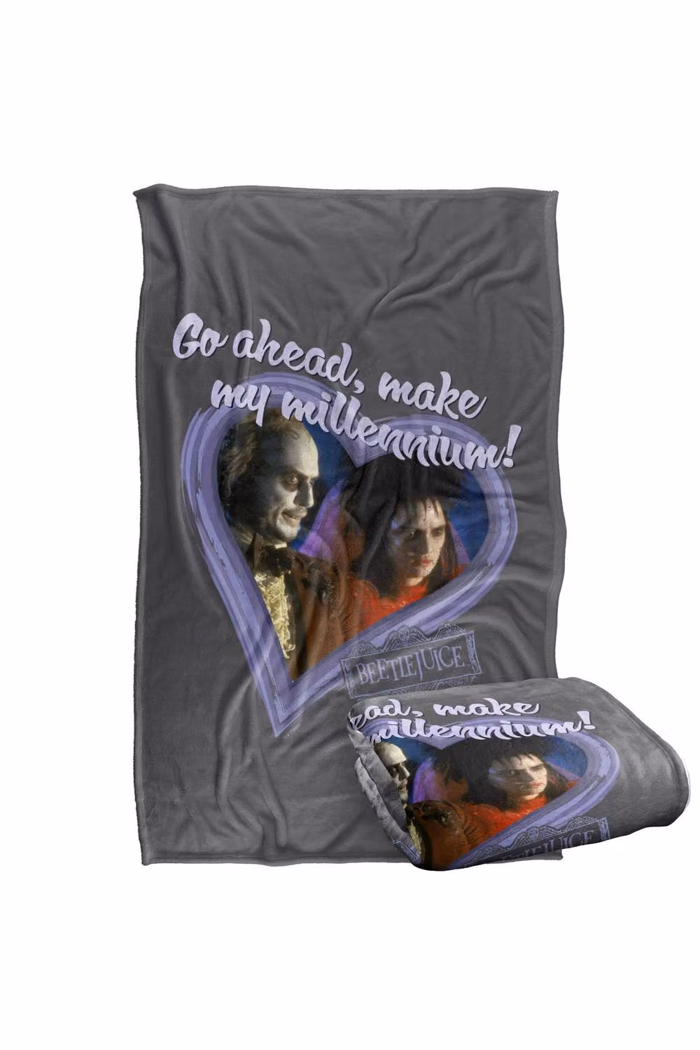 LOGOVISION Beetlejuice Valentine Make My Millennium Super Soft Silky Touch Fleece Throw Blanket, Multicolour, W: 152 cm, D: 127 cm – 6