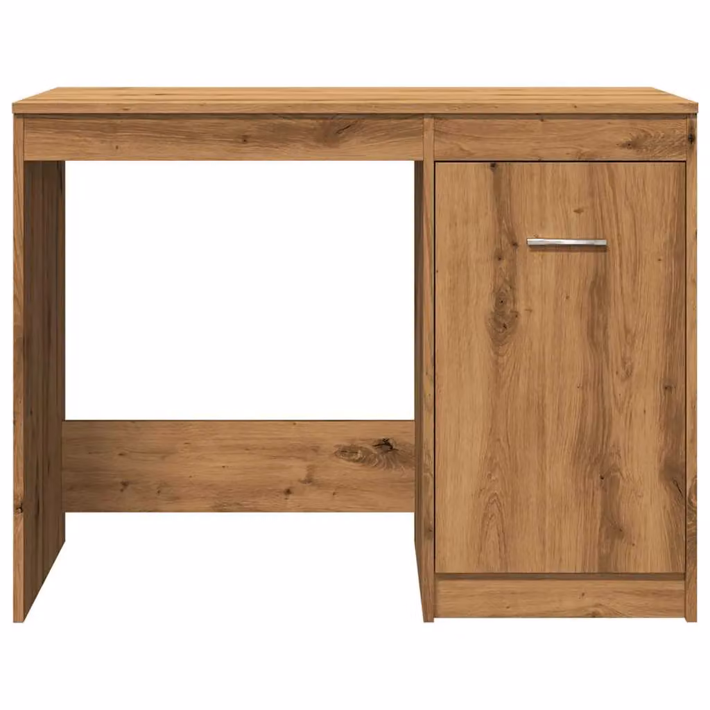 Berkfield Artisan Oak Writing Desk in Brown, W/D/H: 100 x 50 x 76 cm – 3