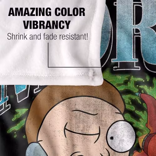 LOGOVISION Rick and Morty Morty Smith Homage Super Soft Fleece Throw Blanket, Multicolour, W/D/H: 152 x 127 cm – 3