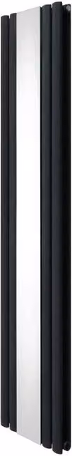 Monstershop Oval Mirror Radiator in Anthracite Grey, W/H: 38.0 x 180.0 cm