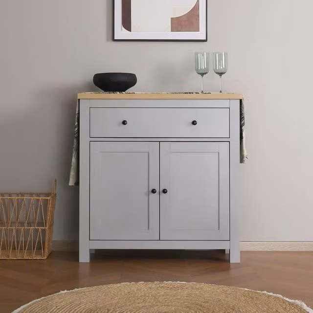 Home Garden Direct Wiltshire 2 Door Sideboard in Grey – 1