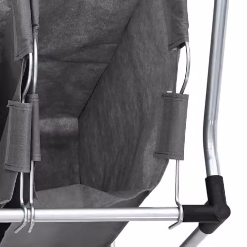 vidaXL Laundry Basket with Wheels and 4 Compartments in Grey – 6