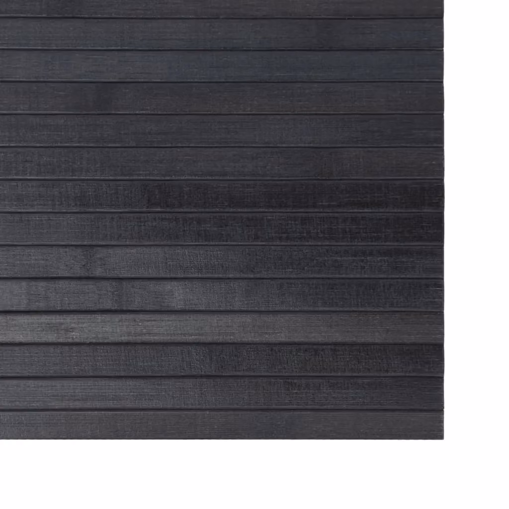 Berkfield Home Rectangular Grey Bamboo Rug, W: 60 cm, L: 400 cm – 3