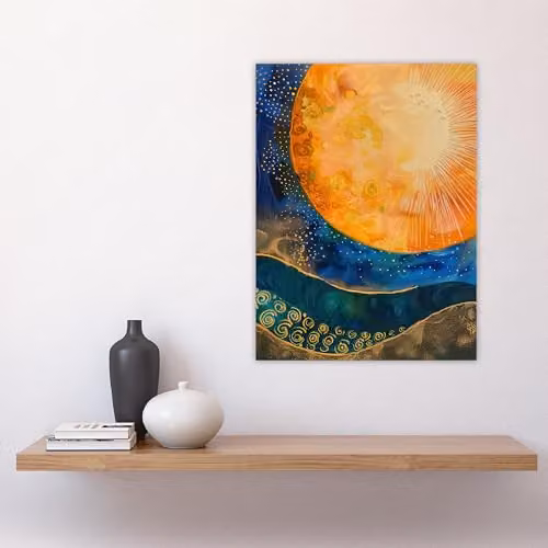 Artery8 Abstract Sunrise Modern Tarot Style Wall Art Poster Print, Multicolour, W: 46.0 cm, H: 61.0 cm – 4