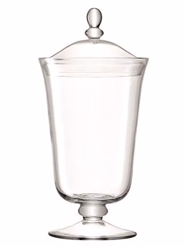 LSA International Serve Bonbon Jar, Transparent Handmade Glass, Height: 38 cm